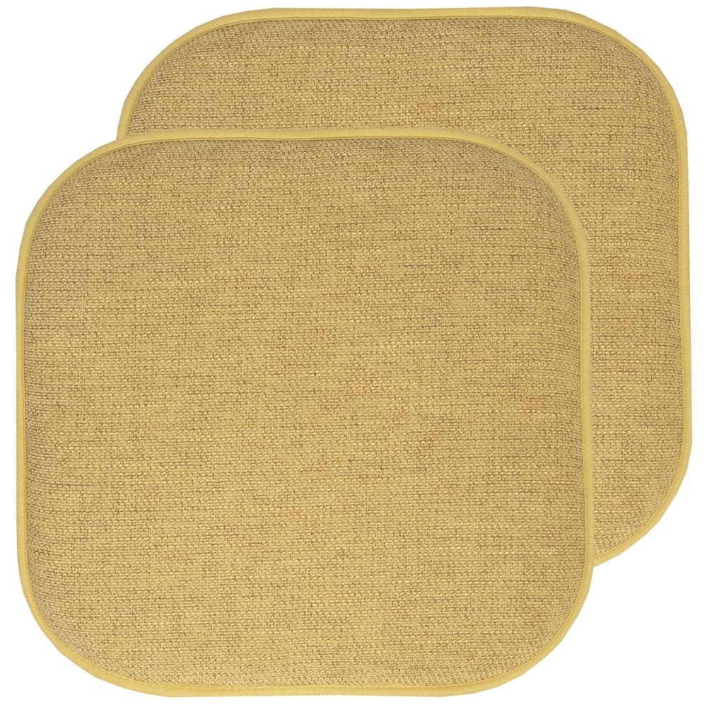 Sweet Home Collection Alexis Memory Foam Non Slip Back Chair Pad Cushion 16" x 16"