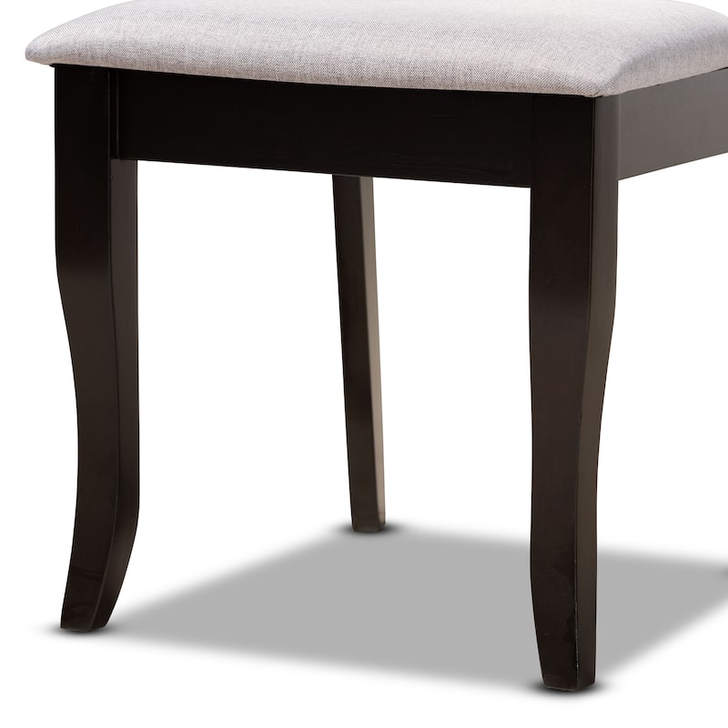 Savina Modern Fabric and Wood 5-Piece Dining Set