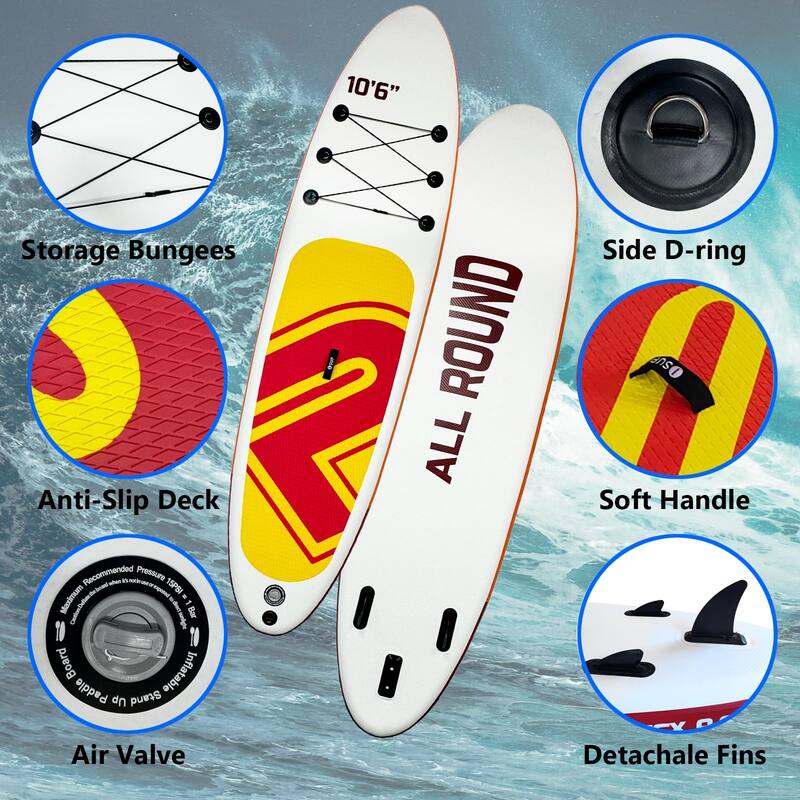Inflatable Stand Up Paddle Board,Premium Stand Up Paddle Board with Non-Slip Deck Design