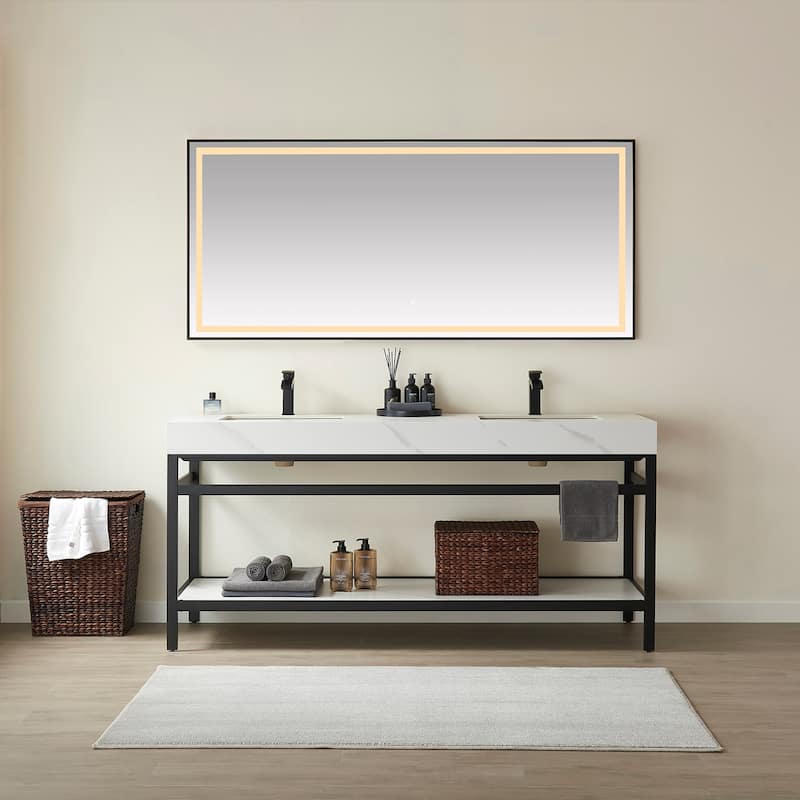 Miseno MV702572 Funes 72" Free Standing Double Basin Vanity Set with