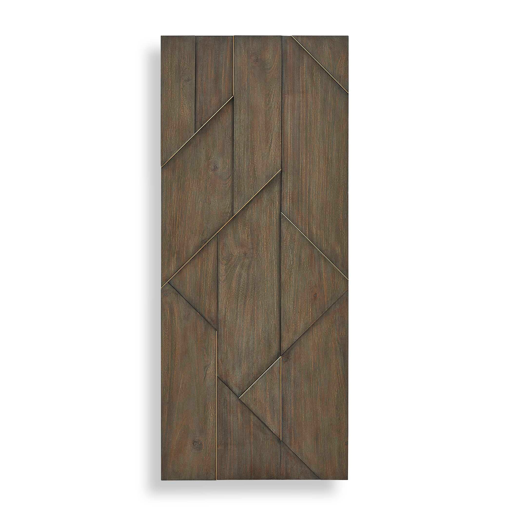 Uttermost Hanoi Geometric Wood Wall Panel - 1.75" D x 22." W x 52." H