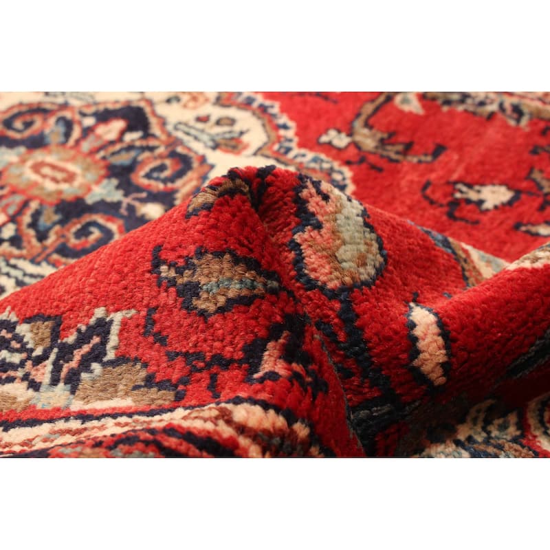 ECARPETGALLERY Hand-knotted Andelz Red Wool Rug - 2' 6" x 9' 9"