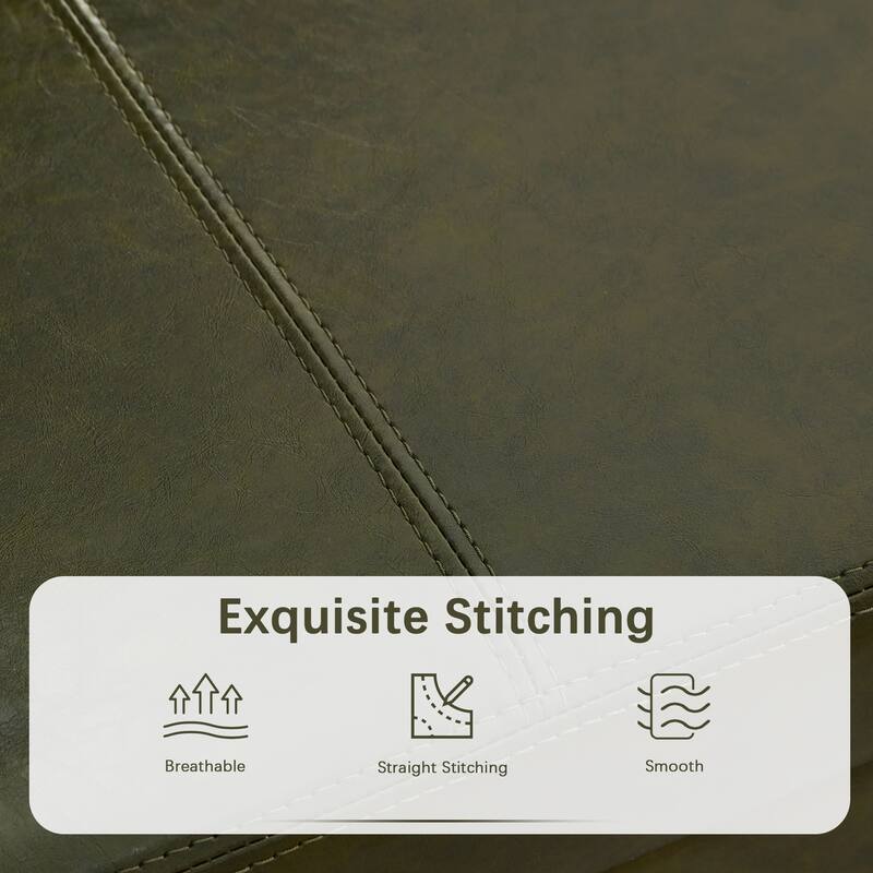 50.3" x 17.50" x 18" Upholstered Rectangular Storage Ottoman-Faux Leather