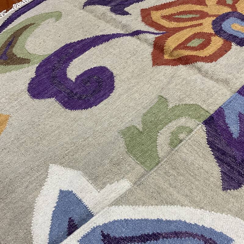 HERAT ORIENTAL Handmade Vegetable Dye Kilim Wool Rug - 4' x 6'