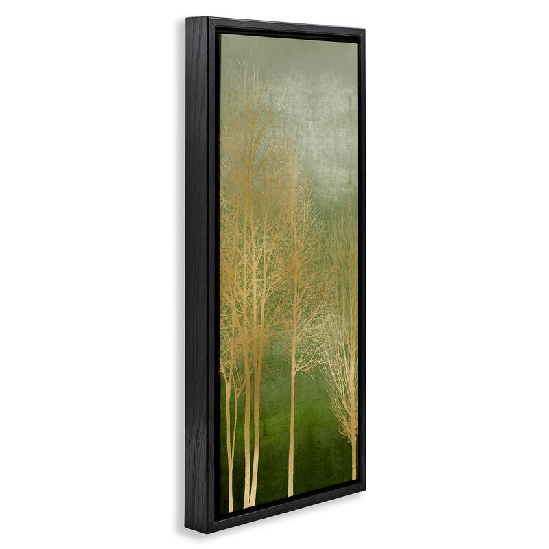 Stupell Minimal Gold Branches Framed Floater Canvas Wall Art Design By Kate Bennett