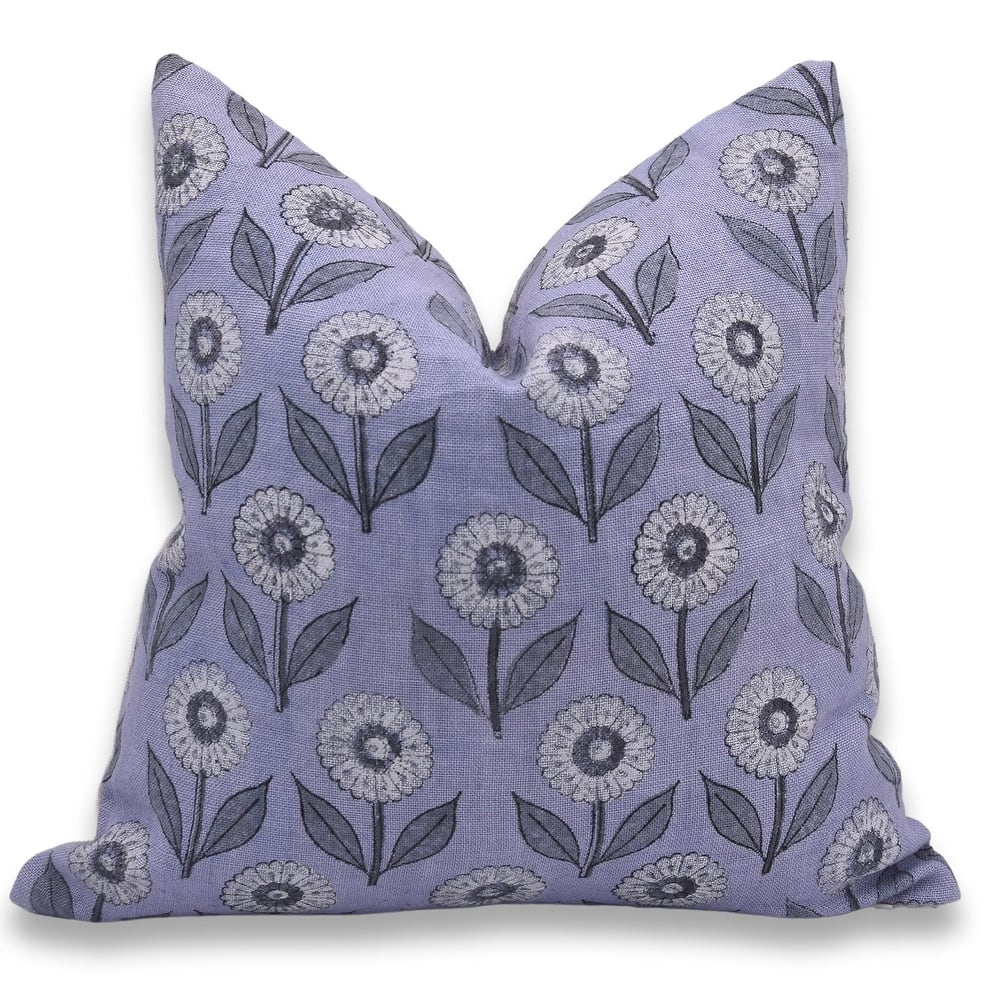 Fabdivine Handmade Linen Throw Pillow Cover Cozy Floral Home Accent, Gandapushp