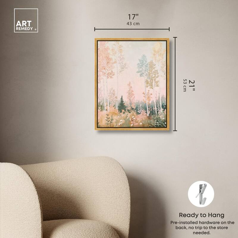 Birch Trees Canvas by Art Remedy