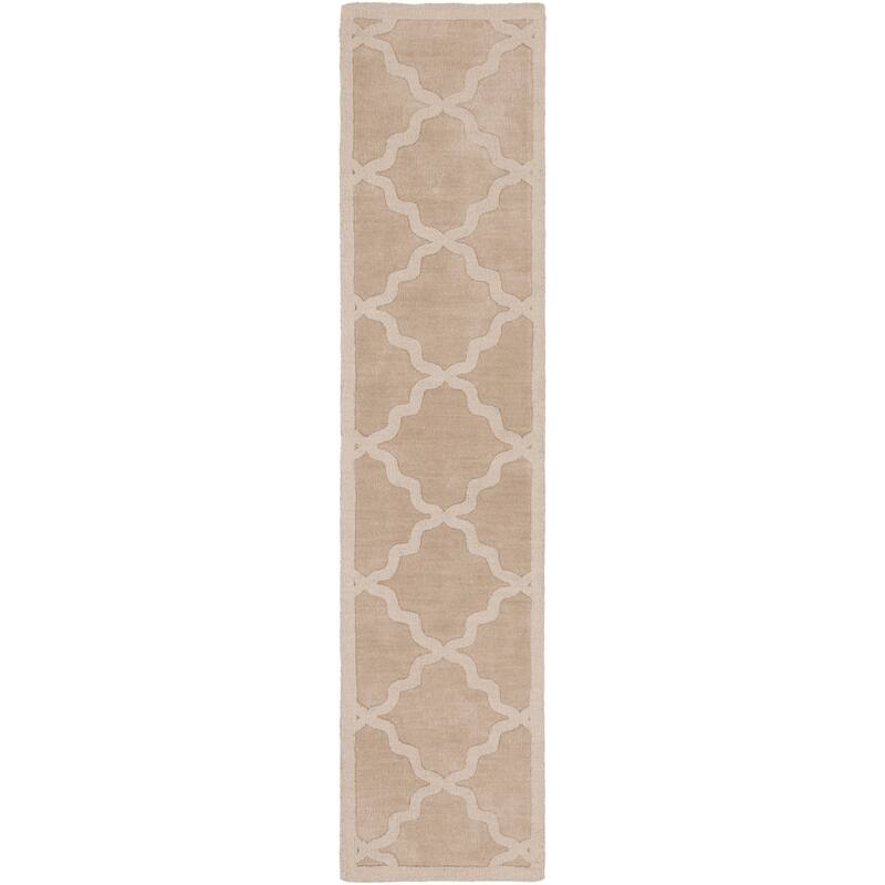 Hand-Tufted Amy Tone-on-Tone Lattice Wool Rug