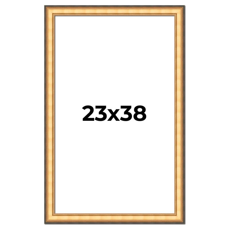 23x38 Frame Gold Plein Aire Solid Wood Picture Frame Width 2 Inches |
