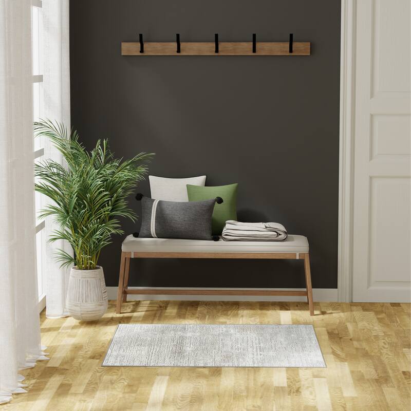 Nourison Dekor Indoor only Abstract Area Rug - Grey - 2' x 4'