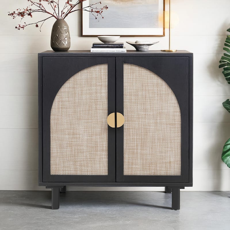 2 door cabinet, Suitable for Bedroom, Living Room, Study - Black