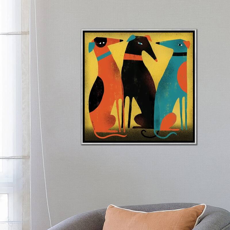 iCanvas "Greyhounds" by Terry Runyan Framed