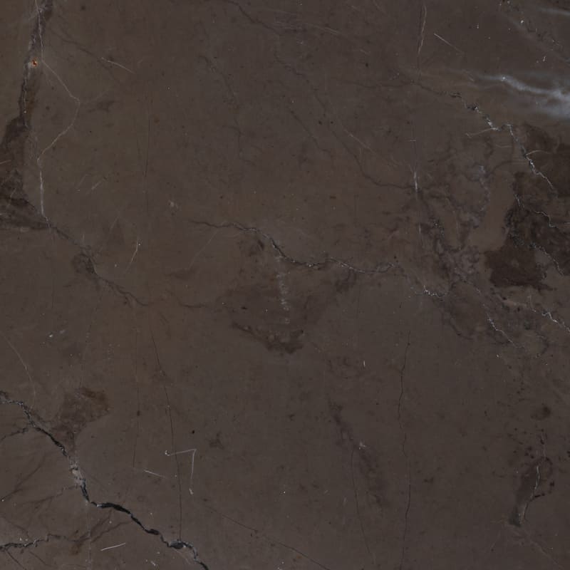 Marble Metal Side Table Round Top Narrow Geometric Base - 24" Grey - 24.0"