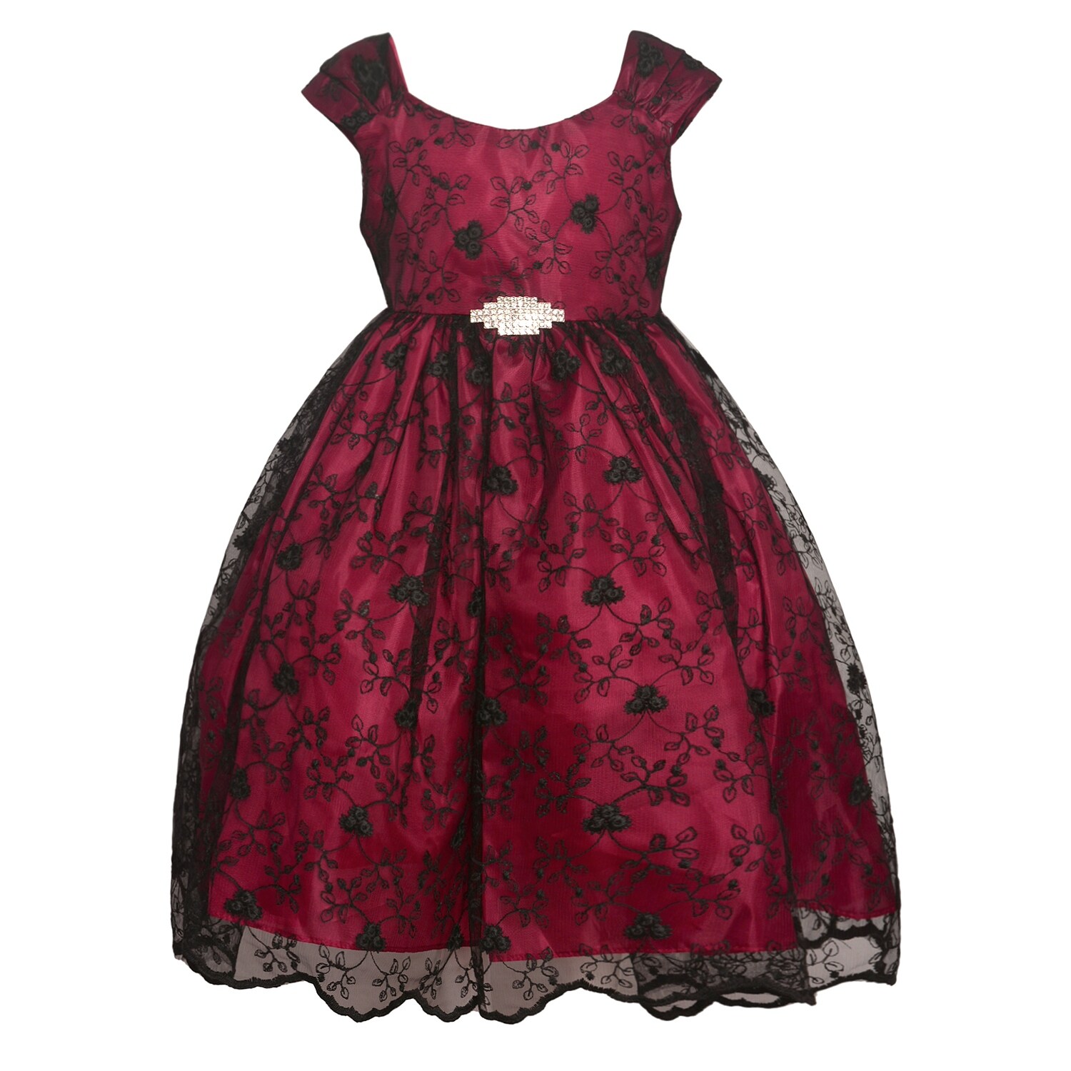 burgundy lace dress for little girl