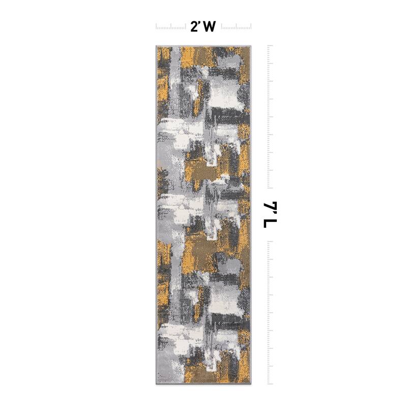 World Rug Gallery Contemporary Abstract Area Rug