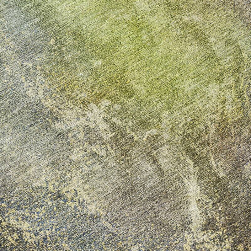 Machine Washable Indoor/ Outdoor Abstract Watercolor Chantille Rug