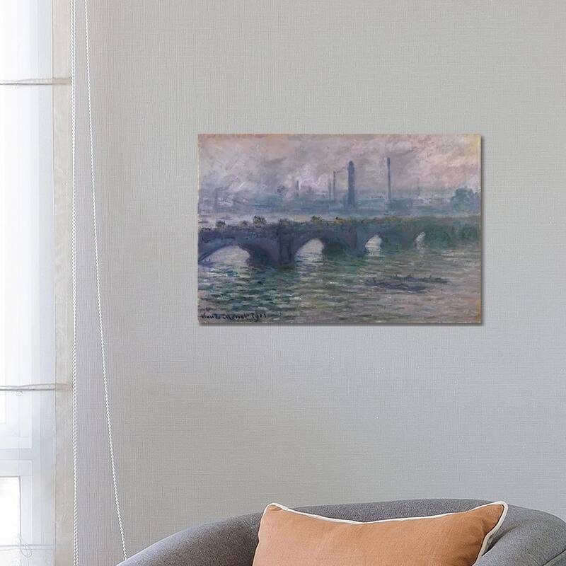 iCanvas "Waterloo Bridge, 1901" by Claude Monet Canvas Print - 18x26x1.5