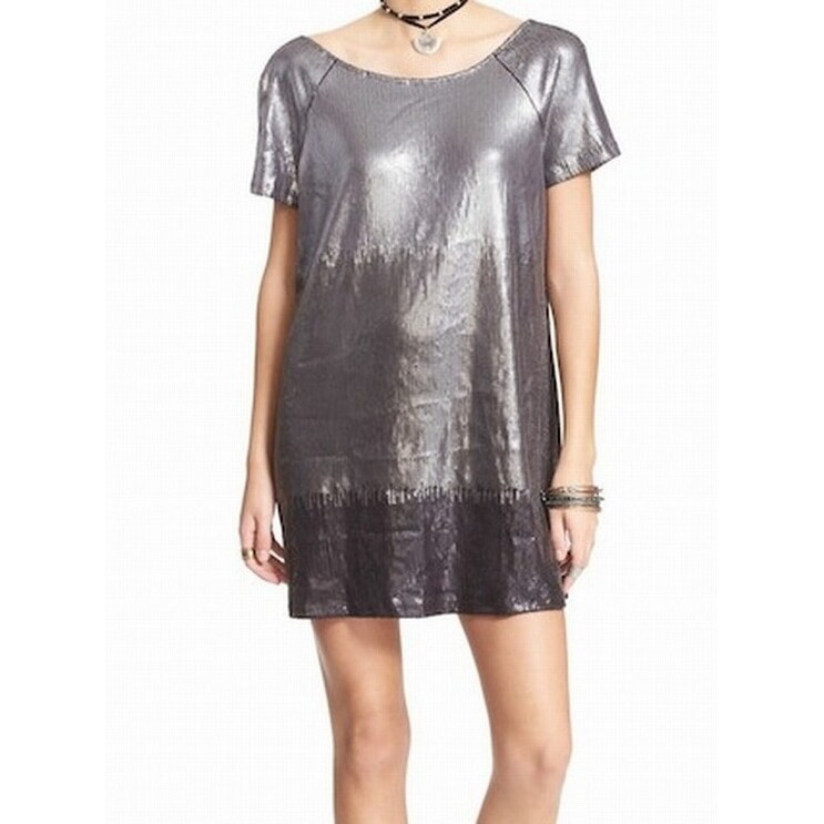 ombre sequin shift dress