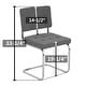 preview thumbnail 15 of 16, Breuer Chair Company Aurora Cushion Padded Seat & Cushion Back Cantilever Side Chair w Chrome Frame (Various Upholstery Fabrics)