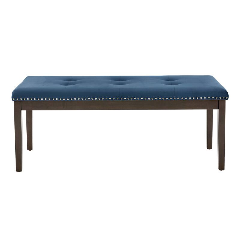 Balmforth Velvet Tufted Nailhead Bench by iNSPIRE Q Classic