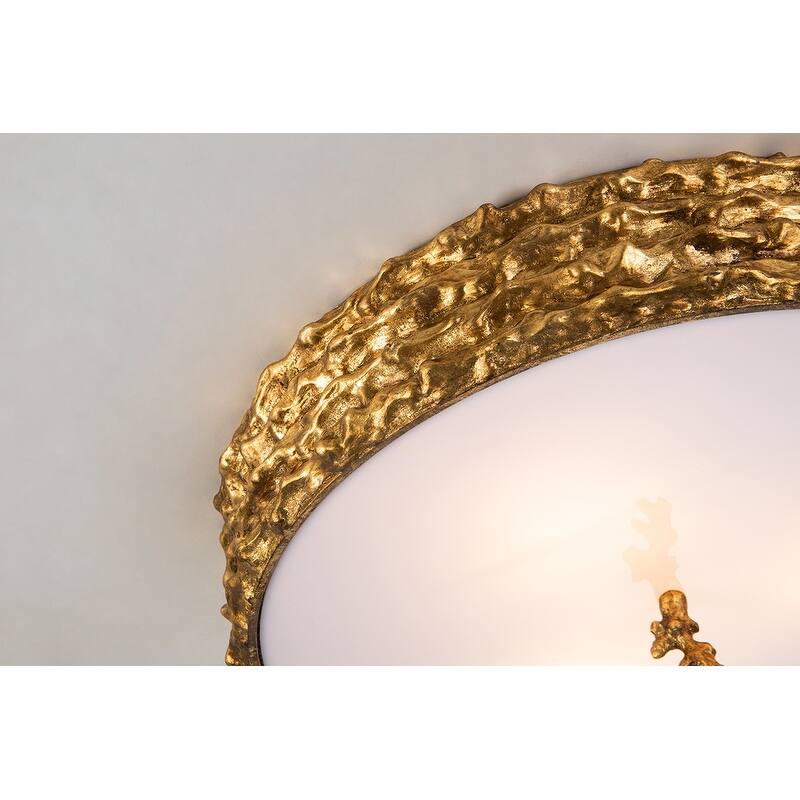Trellis Gold 3-Light Flush