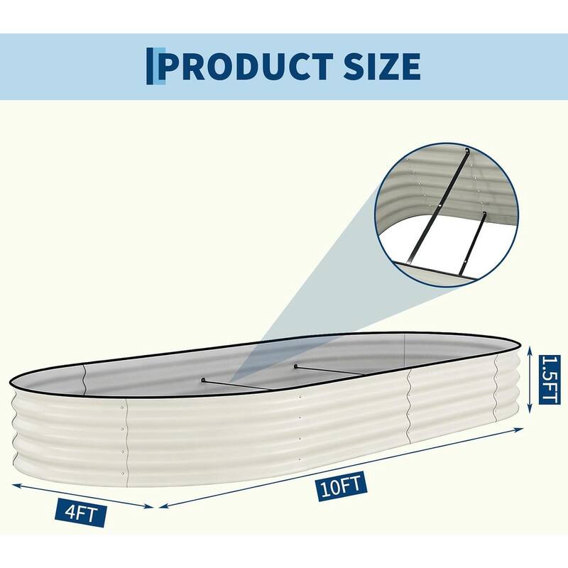 2 Pack Galvanized Raised Garden Beds