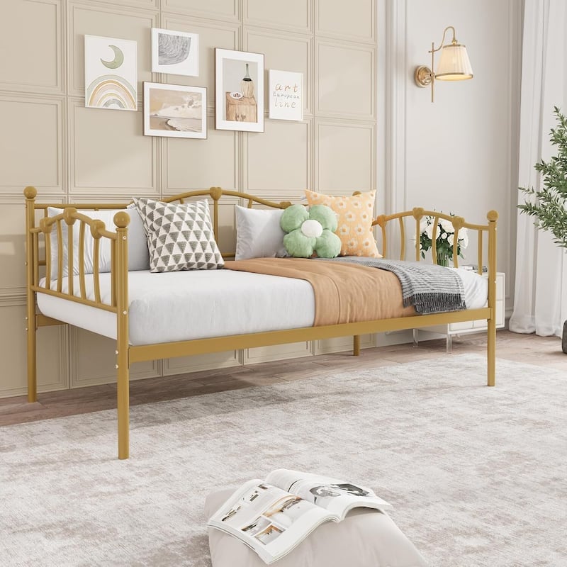 Space-Saving Twin Daybed, Sofa Bed Frame with Trundle for Living Room, Bedroom