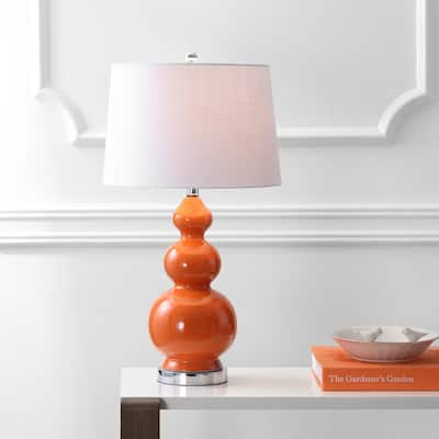 Arthur 27.5" Ceramic LED Table Lamp, Coral by JONATHAN Y