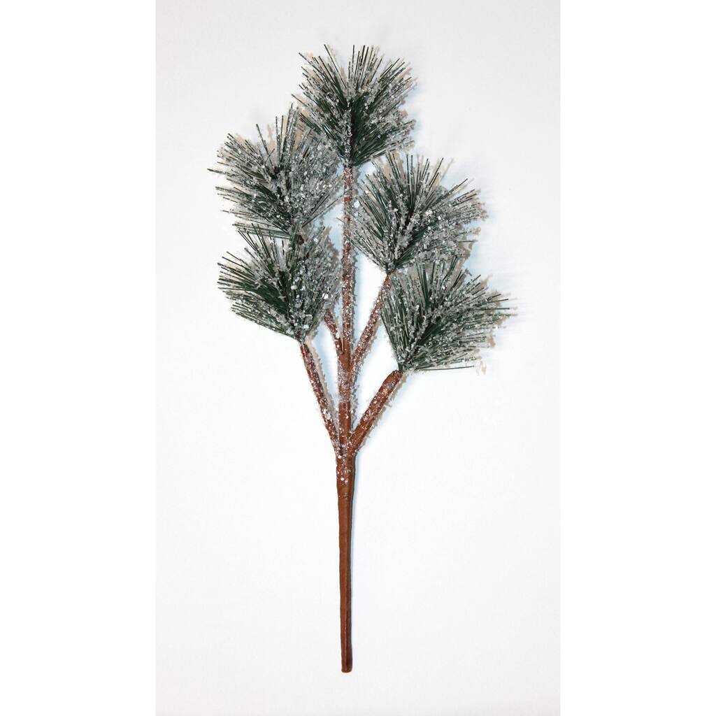 11" Artificial Iced Pine Pick, Set of 6 - 11