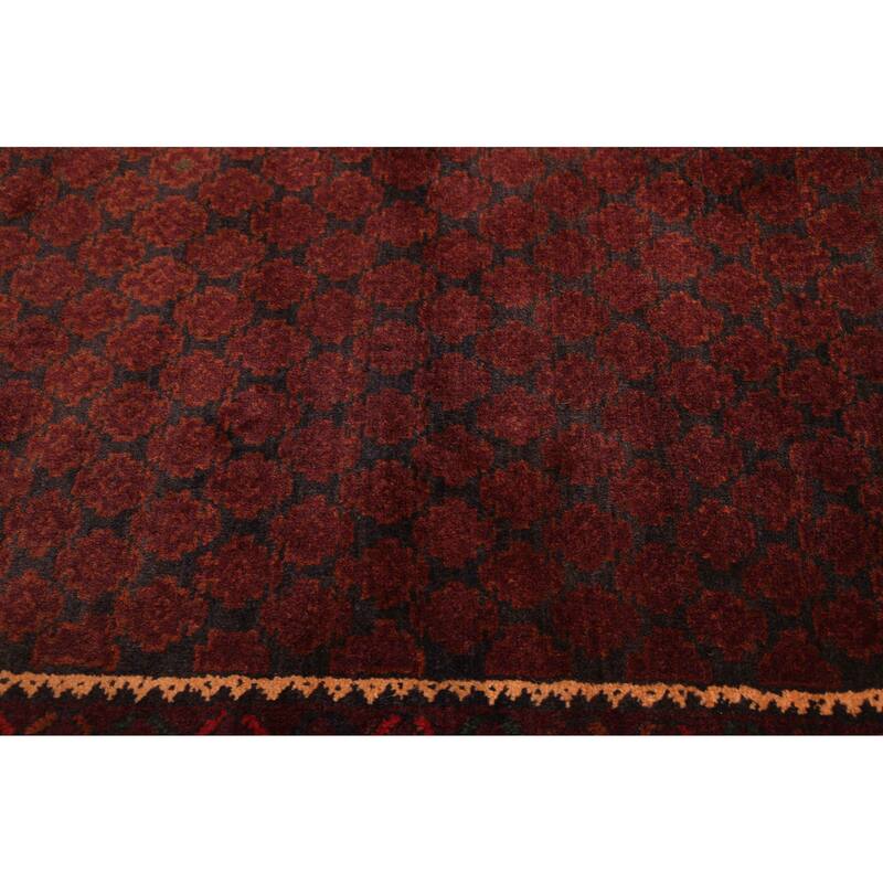 ECARPETGALLERY Hand-knotted Teimani Dark Red Wool Rug - 3'10 x 6'4