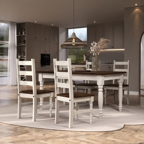 slide 2 of 6, Furniture Dash | Wood Dining Table White