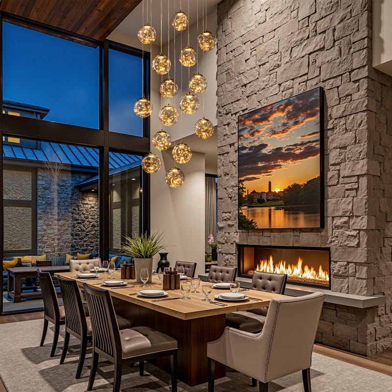 15-Light LED Staircase Chandelier Crystal Ceiling Lights Large Chandeliers for High Ceilings, Entryway Modern Lighting Fixture