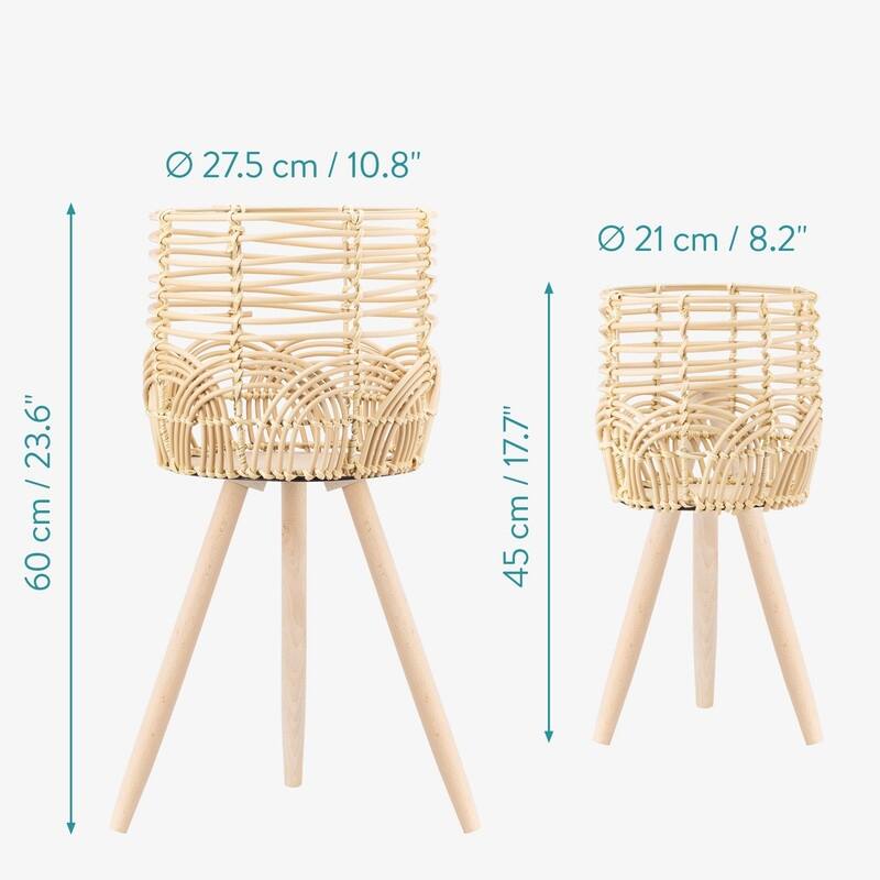 Style Plant Stand Set For House And Outdoor Plants - 10.83 x 10.83 x 23.62 inches