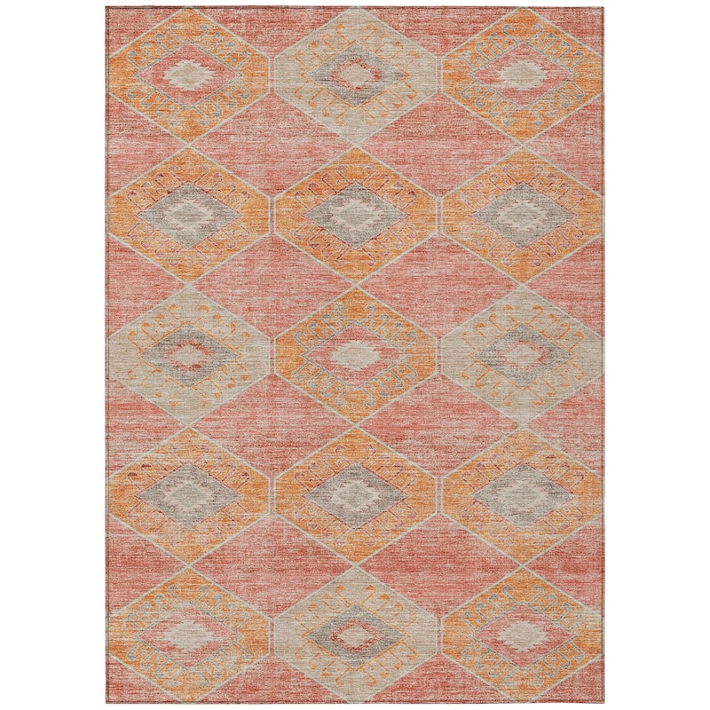 HomeRoots Aztec Transitional Rectangle Outdoor Rug