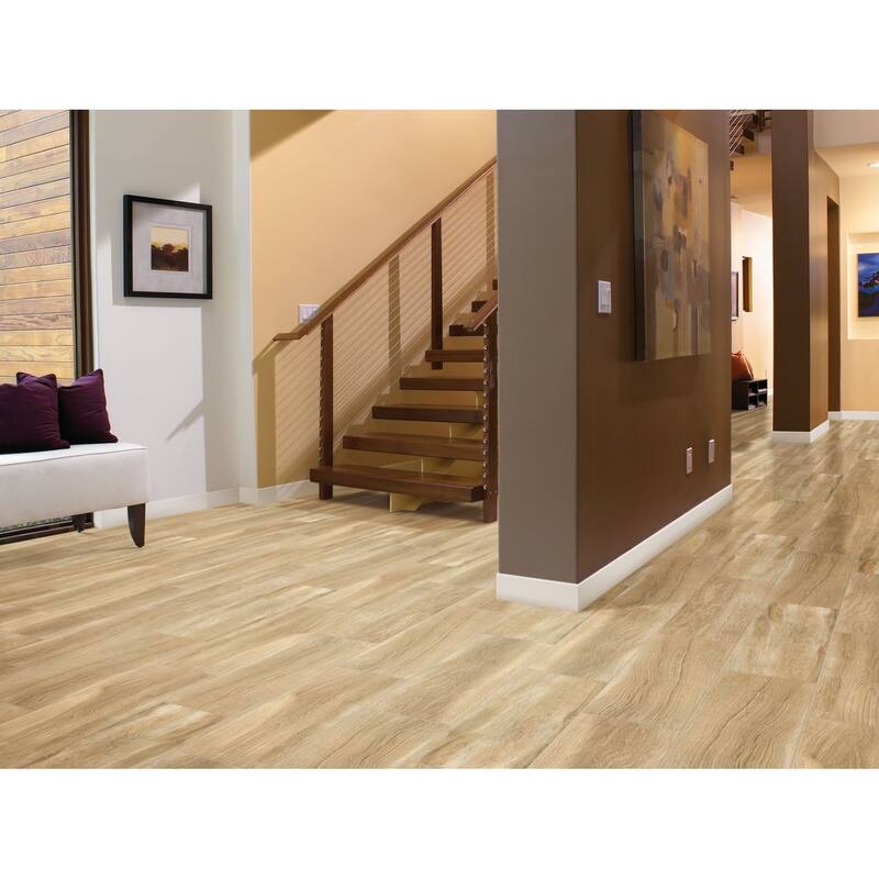 Shaw Valentino - 8" x 32" Rectangle Floor and Wall Tile - Wood Visual