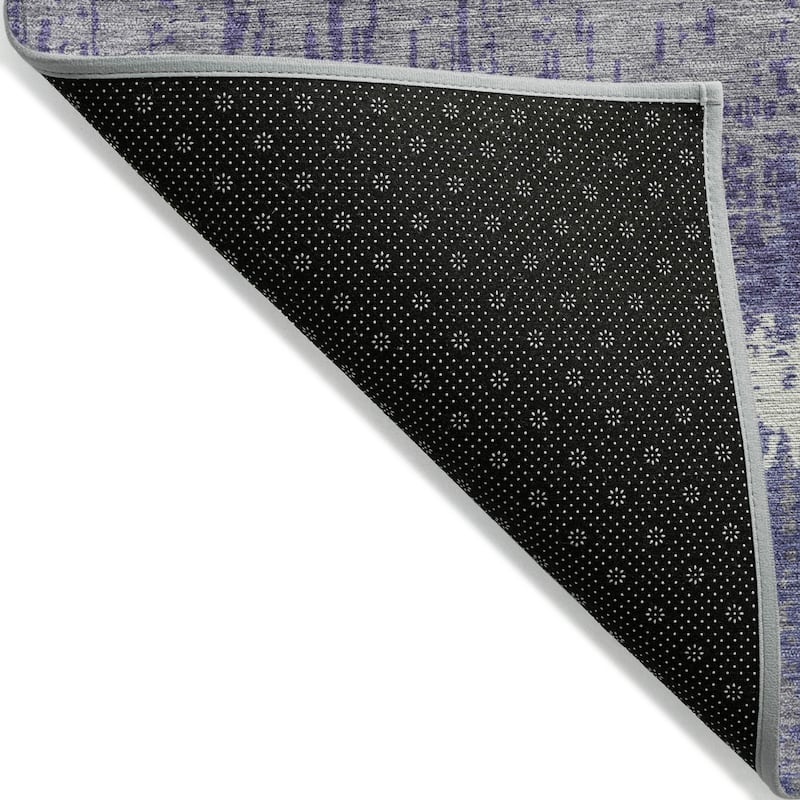 Machine Washable Indoor/ Outdoor Abstract Ombre Chantille Rug