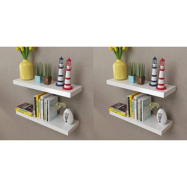 Bathroom shelves 23.6 x 3.9 inches - Set of 2