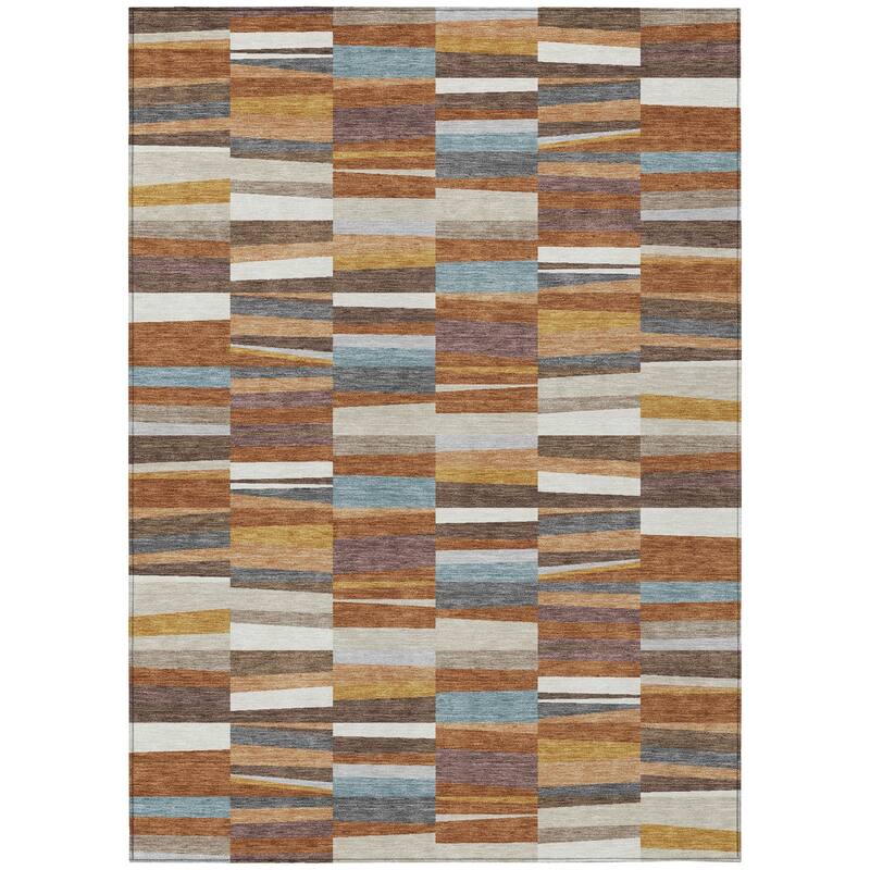 Machine Washable Indoor/ Outdoor Modern Antonito Chantille Rug
