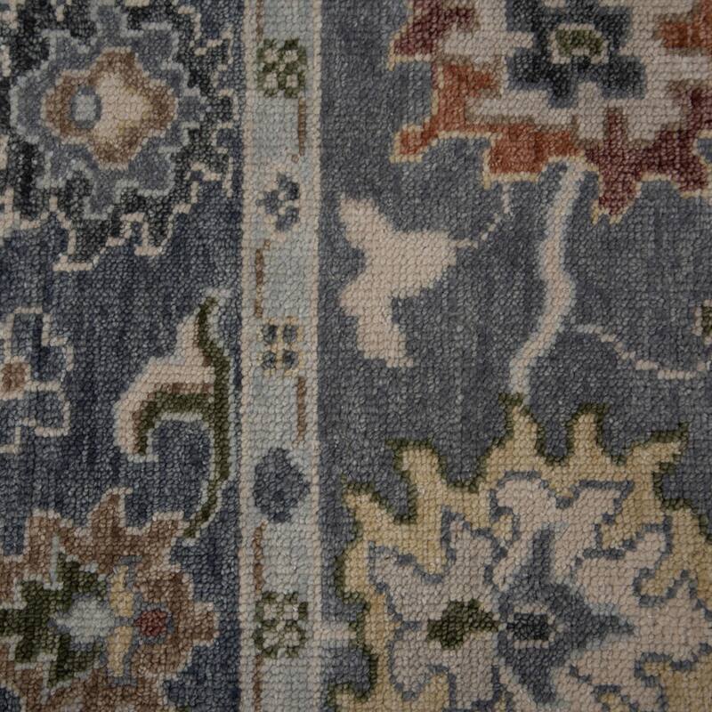 Alora Decor Lush Grey Floral Hand Knotted Wool Area Rug