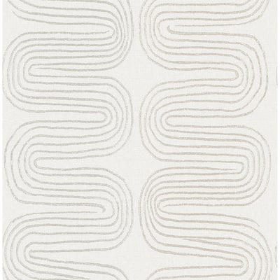 Abstract Kennedy Zephyr Grey Abstract Stripe Wallpaper