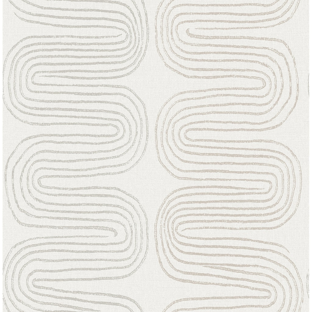 A-Street Prints Zephyr Grey Abstract Stripe Wallpaper