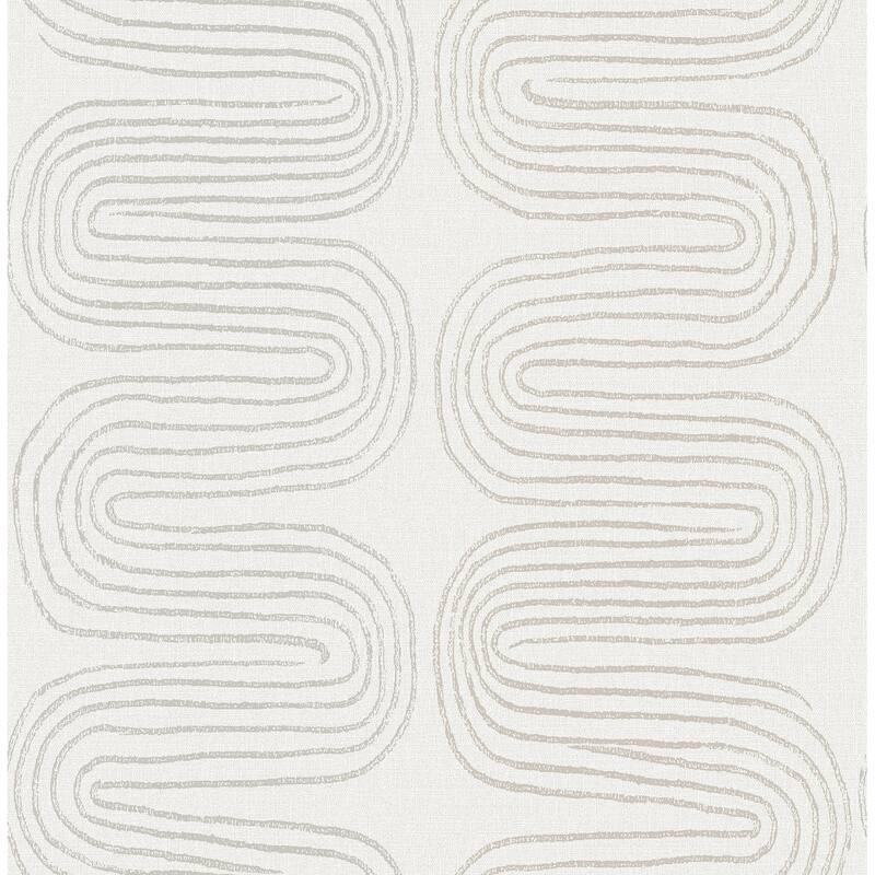 A-Street Prints Zephyr Grey Abstract Stripe Wallpaper
