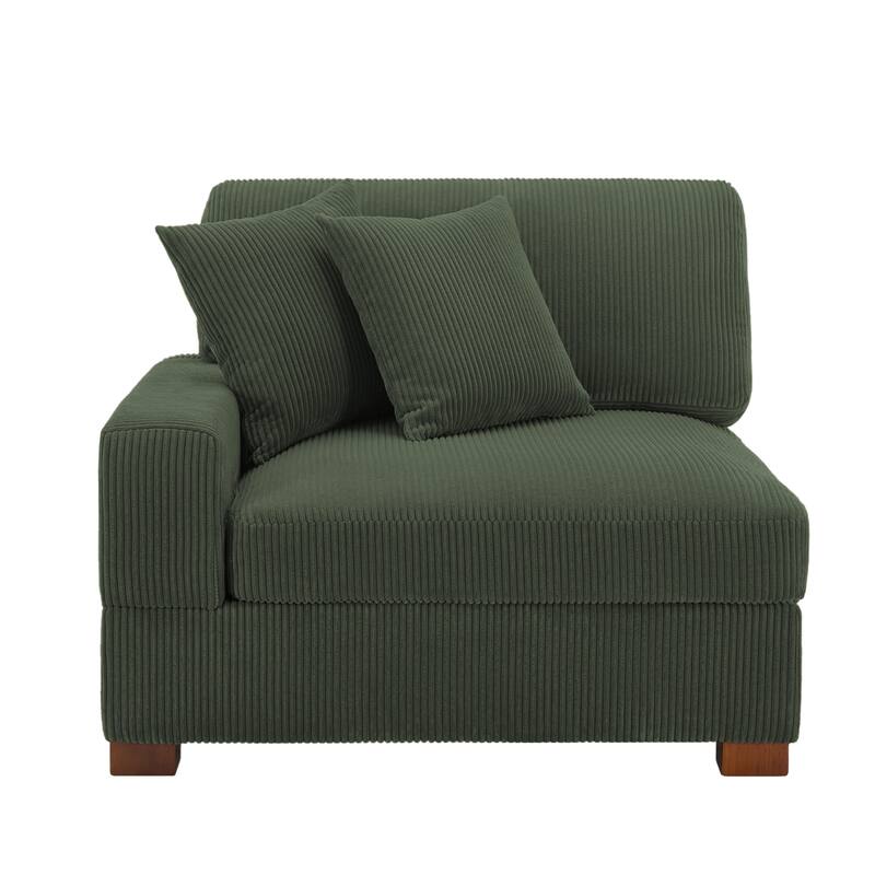 Corduroy Armchair Sofa Corner Chairs With Pillows