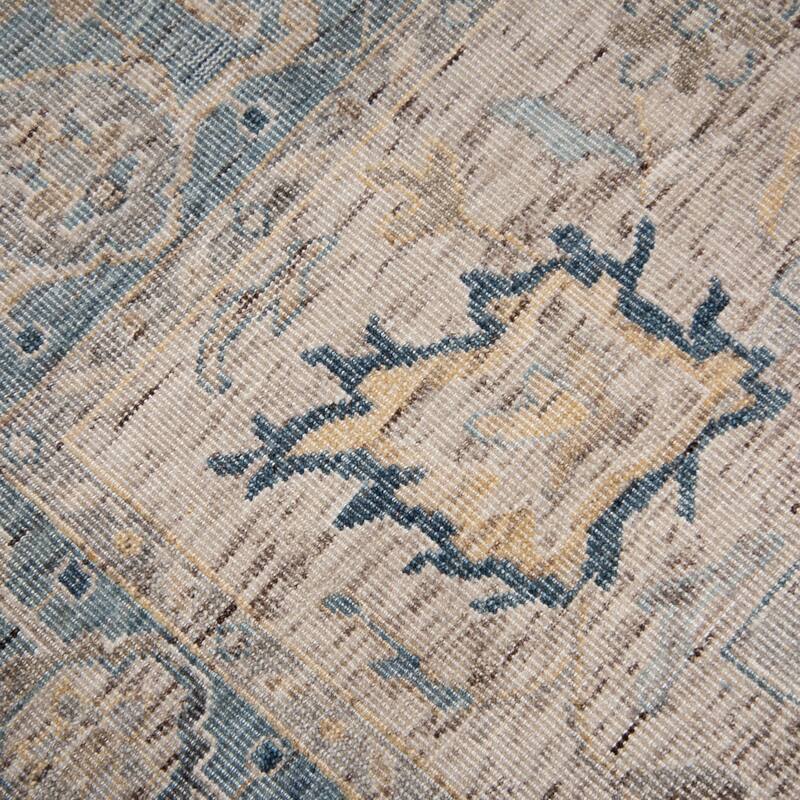 Alora Decor Traditional Hand-knotted Medallion Blue Rug