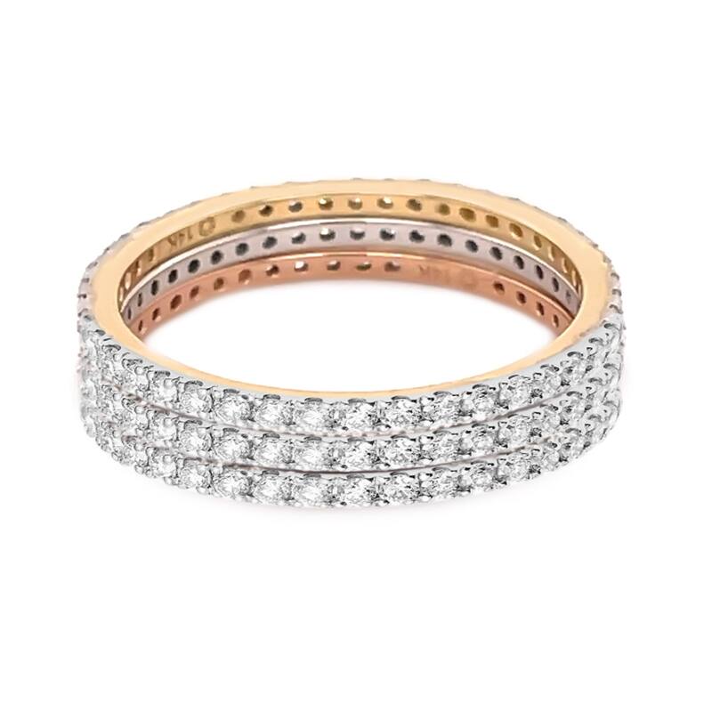 14kt Gold Diamond Eternity Wedding Band Rings