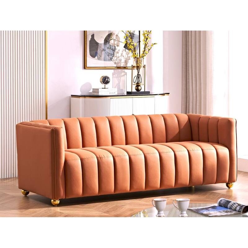 Channel Tufted Glam Indoor Living Room Sofa