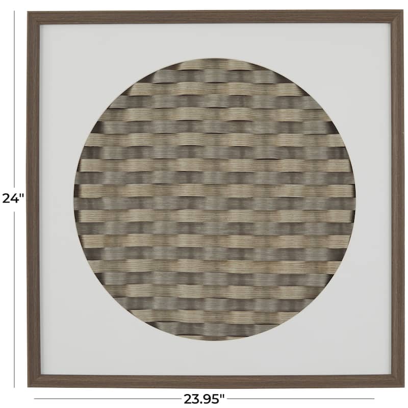 Captivating Paper 3D Weaved Geometric Shadow Box - Brown or Dark Brown