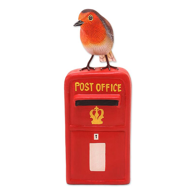 Novica Handmade Air Mail Wood Statuette