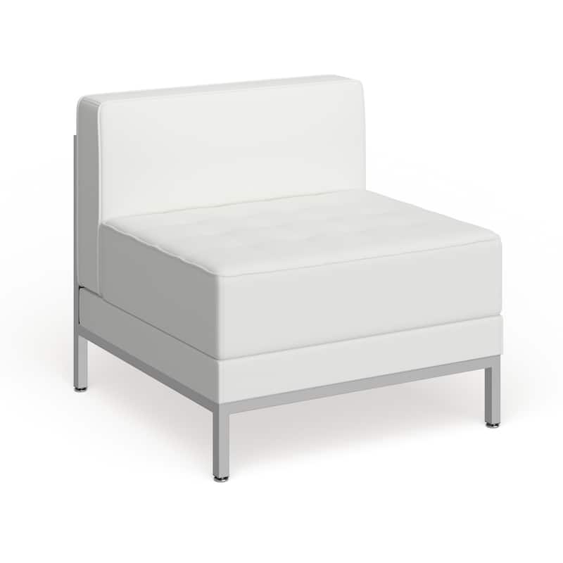 Contemporary LeatherSoft Middle Chair - Reception &Home Office Chair - 28"W x 28.75"D x 27.25"H