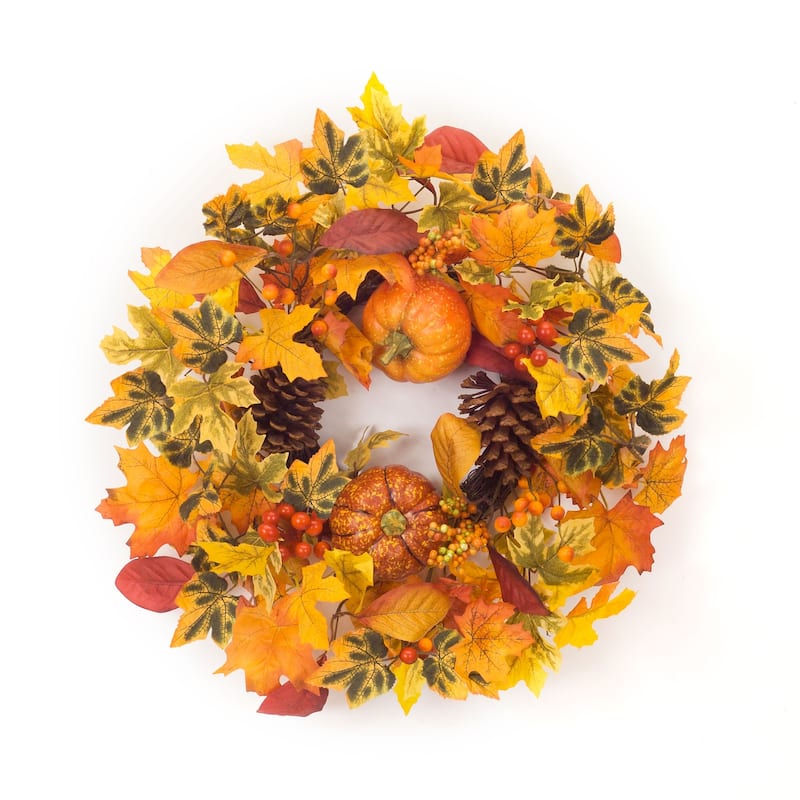 Wreath 20.5" - Orange